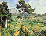 Mount Paintings - Mount Sainte-Victoire Seen from Bellevue by Paul Cezanne